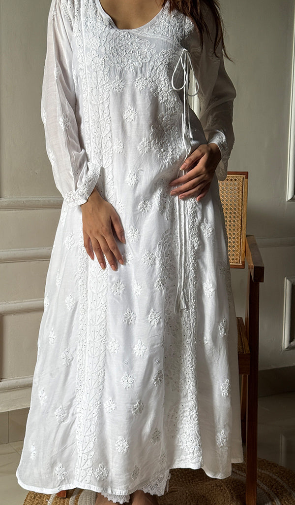 Women's Lucknowi Handcrafted Cotton Angrakha - HONC0296959