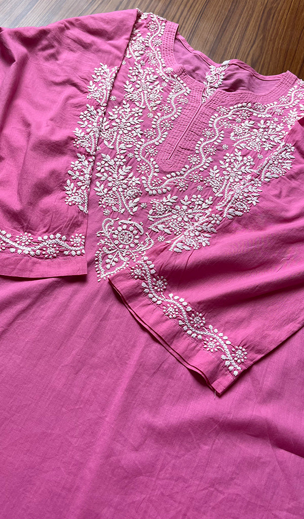 Women's Lucknowi Handcrafted Cotton Chikankari Kurti - HONC0300990