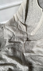 Load image into Gallery viewer, Women's Lakhnavi Handcrafted Kota Cotton Semi - Stitched Kurta And Dupatta Set- HONC0314212