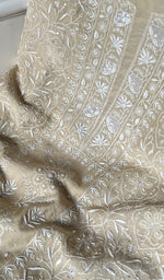 Load image into Gallery viewer, Women&#39;s Lakhnavi Handcrafted Maheshwari Mul Chanderi Kurta And Dupatta Set - HONC0261178
