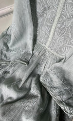 Load image into Gallery viewer, Sehmat Women&#39;s Lakhnavi Handcrafted Kota Cotton  Semi -Stitched Kurta And Dupatta Set- HONC0300697
