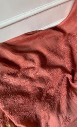 Load image into Gallery viewer, Women's Lakhnavi Handcrafted Mul Chanderi Unstitched Chikankari Full Suit Material - HONC0324499