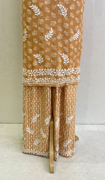 Load image into Gallery viewer, Women&#39;s Lakhnavi Handcrafted Modal Cotton Chikankari Kurta And Palazzo Set - HONC0153863
