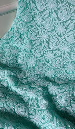 Load image into Gallery viewer, Women&#39;s Lucknowi Handcrafted Faux-Georgette Chikankari Suit Material - HONC0263418
