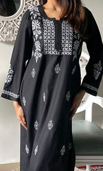 Load image into Gallery viewer, Women's Lucknowi Handcrafted Cotton Chikankari Kurti - HONC0330729