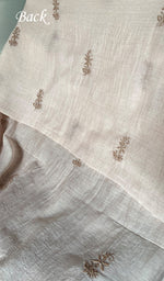 Load image into Gallery viewer, Women's Lakhnavi Handcrafted Mul Chanderi Unstitched Chikankari Full Suit - HONC0334730