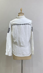 将图像加载到图库查看器中， Nadia Women&#39;s Lakhnavi Handcrafted Linen Cotton Chikankari Top - HONC0220903
