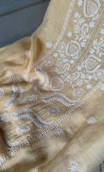 Load image into Gallery viewer, Women&#39;s Lakhnavi Handcrafted Mul Chanderi Unstitched Kurta And Dupatta Set- HONC0289004
