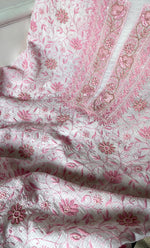 Load image into Gallery viewer, Women&#39;s Lakhnavi Handcrafted Maheshwari Mul Chanderi Unstitched Kurta And Dupatta Set- HONC0312961
