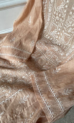 Load image into Gallery viewer, Women&#39;s Lakhnavi Handcrafted Mul Chanderi Semi - Stitched Anarkali And Dupatta Set - HONC0304469
