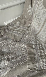 Load image into Gallery viewer, Women&#39;s Lakhnavi Handcrafted Mul Chanderi Semi - Stitched Kurta And Dupatta Set- HONC0282235
