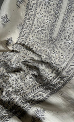 Load image into Gallery viewer, Women&#39;s Lakhnavi Handcrafted Pure Organza Chikankari Unstitched Kurta And Dupatta Set- HONC0309618
