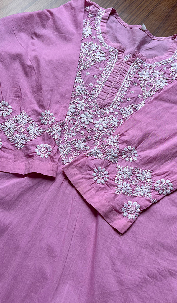 Women's Lucknowi Handcrafted Cotton Chikankari Kurti - HONC0301014