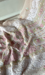 Load image into Gallery viewer, Women&#39;s Lakhnavi Handcrafted Pure Silk Georgette Chikankari Kurta And Dupatta Set- HONC0318887
