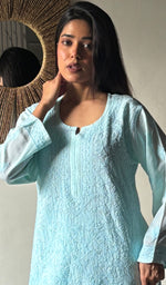 将图像加载到图库查看器中， Aparna Women's Lakhnavi Handcrafted Cotton Chikankari Kurti - HONC0343822