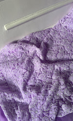 将图像加载到图库查看器中， Vamika Women's Lucknowi Handcrafted Faux-Georgette Unstitched Chikankari Suit Material - HONC0330337