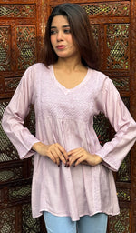 Load image into Gallery viewer, Daisha Women&#39;s Lucknowi Handcrafted Muslin Chikankari Top - HONC0242979
