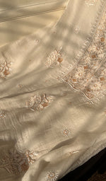 Load image into Gallery viewer, Women&#39;s Lakhnavi Handcrafted Mul Chanderi Unstitched  Kurta And Dupatta Set- HONC0297200
