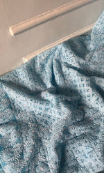 Load image into Gallery viewer, Vamika Women's Lucknowi Handcrafted Faux-Georgette Unstitched Chikankari Suit Material - HONC0330341