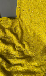 Load image into Gallery viewer, Women&#39;s Lakhnavi Handcrafted Viscose Georgette Chikankari Full Suit Material - HONC0271106
