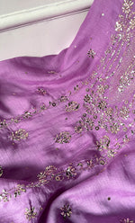 Load image into Gallery viewer, Women&#39;s Lakhnavi Handcrafted Mul Chanderi Unstitched Chikankari Full Suit Material - HONC0323631
