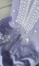 Load image into Gallery viewer, Women's Lakhnavi Handcrafted Cotton Chikankari Unstitched Kurti Fabric - HONC0368466