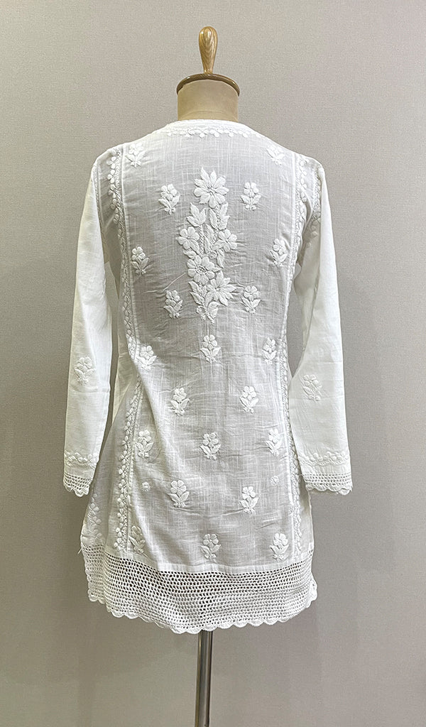 Women's Lakhnavi Handcrafted Cotton Chikankari Top - HONC0217587