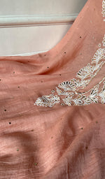 Load image into Gallery viewer, Women's Lakhnavi Handcrafted Mul Chanderi Unstitched Kurta And Dupatta Set - HONC0348568