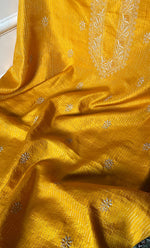 将图像加载到图库查看器中， Lucknowi Handcrafted Munga Silk Chikankari Unstitched Men&#39;s Kurta Fabric - HONC0302387
