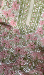Load image into Gallery viewer, Women&#39;s Lakhnavi Handcrafted Cotton Chikankari Suit Material - HONC0291773
