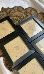 Load image into Gallery viewer, Handcrafted Chikankari Coaster Set of 5 – Elegant Embroidered Table Décor  - HONC0269407
