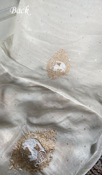 Load image into Gallery viewer, Haathi Women's Lakhnavi Handcrafted Mul Chanderi Unstitched Kurta And Dupatta Set - HONC0317803