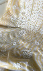 Load image into Gallery viewer, Shumaira Women's Lakhnavi Handcrafted Cotton Chikankari Unstitched Kurti Fabric - HONC0326379