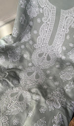 Load image into Gallery viewer, Miral Women&#39;s Lakhnavi Handcrafted Unstitched Cotton Chikankari Suit Material - HONC0291824
