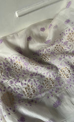 Load image into Gallery viewer, Women's Lakhnavi Handcrafted Pure Organza Chikankari Unstitched Kurta And Dupatta Set- HONC0336955