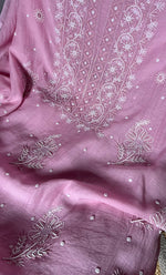 Load image into Gallery viewer, Women&#39;s Lakhnavi Handcrafted Mul Chanderi Unstitched Kurta And Dupatta Set- HONC0305200
