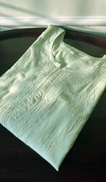 Load image into Gallery viewer, Women&#39;s Lucknowi Handcrafted Cotton Chikankari Kurti - HONC0213991
