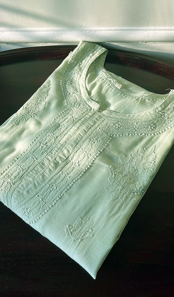 Women's Lucknowi Handcrafted Cotton Chikankari Kurti - HONC0213991