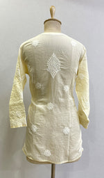 Load image into Gallery viewer, Women&#39;s Lucknowi Handcrafted White Cotton Chikankari Top - HONC0165230
