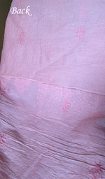Load image into Gallery viewer, Pure Mul Chanderi Chikankari 3 Pc Unstitched Suit Set