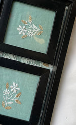 将图像加载到图库查看器中， Handcrafted Chikankari Tray with Two Coasters – Wooden Frame - HONC0313526
