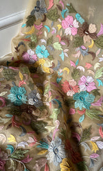 将图像加载到图库查看器中， Women&#39;s Lakhnavi Handcrafted Pure Organza Chikankari Unstitched Kurta And Dupatta Set- HONC0287004

