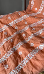 Load image into Gallery viewer, Women&#39;s Lucknowi Handcrafted Kota Cotton Chikankari Unstitched Kurta And Dupatta Set - HONC0312643
