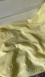 将图像加载到图库查看器中， Pure Mul Chanderi Chikankari 3 Pc Unstitched Suit Set