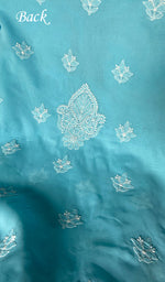 将图像加载到图库查看器中， Women's Lakhnavi Handcrafted Cotton Unstitched Chikankari Suit Material - HONC0367378