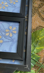 将图像加载到图库查看器中， Handcrafted Chikankari Tray with Two Coasters – Wooden Frame - HONC0237173
