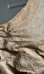 Load image into Gallery viewer, Women&#39;s Lakhnavi Handcrafted Munga Silk Unstitched Chikankari Kurta And Dupatta Set- HONC0283181
