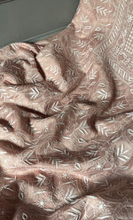 Load image into Gallery viewer, Women&#39;s Lakhnavi Handcrafted Munga Silk Chikankari Kurta And Dupatta Set- HONC0282782
