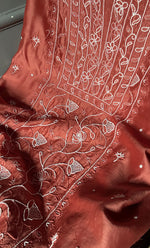 Load image into Gallery viewer, Women's Lucknowi Handcrafted Chanderi Silk Chikankari Full Suit Material - HONC0278002