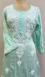 Load image into Gallery viewer, Women&#39;s Lucknowi Handcrafted Modal Cotton Chikankari Kurti - HONC0149682
